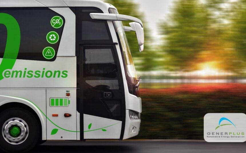 la testa di un pullman a zero emissioni