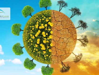 un'immagine simbolica che rappresenta il cambiamento climatico del pianeta